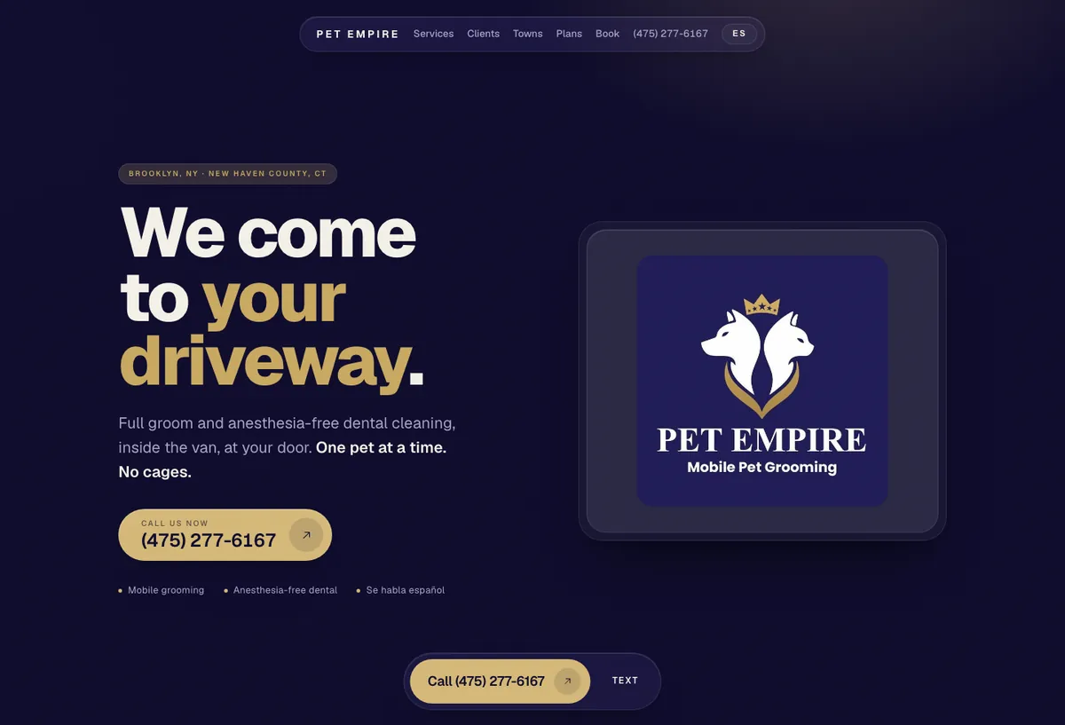 Pet Empire, grooming móvil en Connecticut y Nueva York